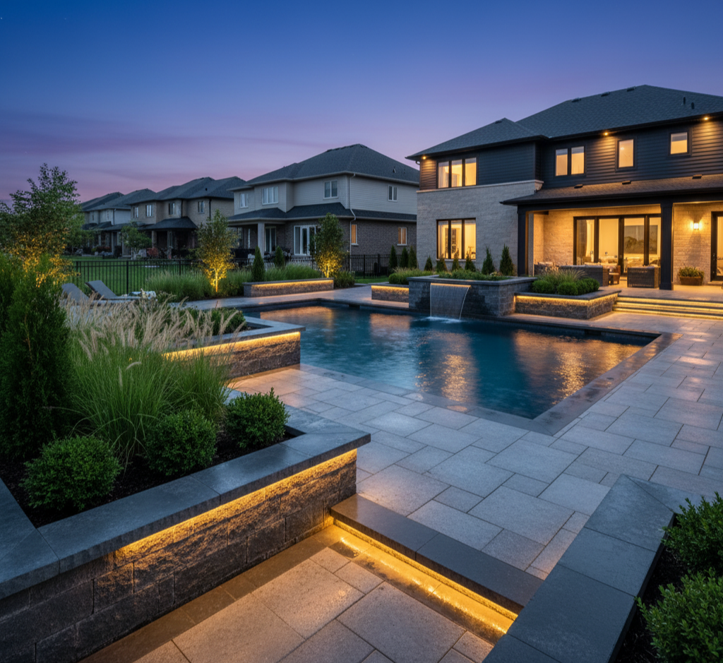 Estate Pool Waterfall