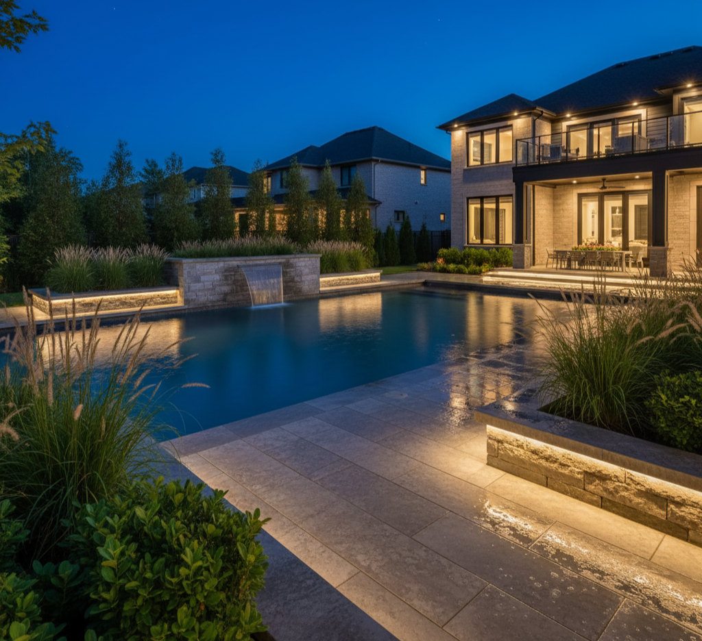 Luxury Pool Waterfall