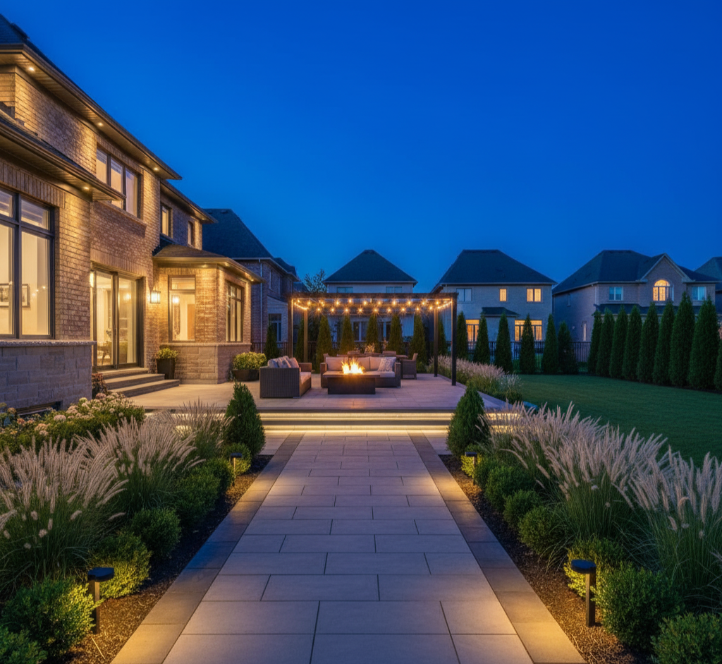 Symmetrical Walkway Pergola